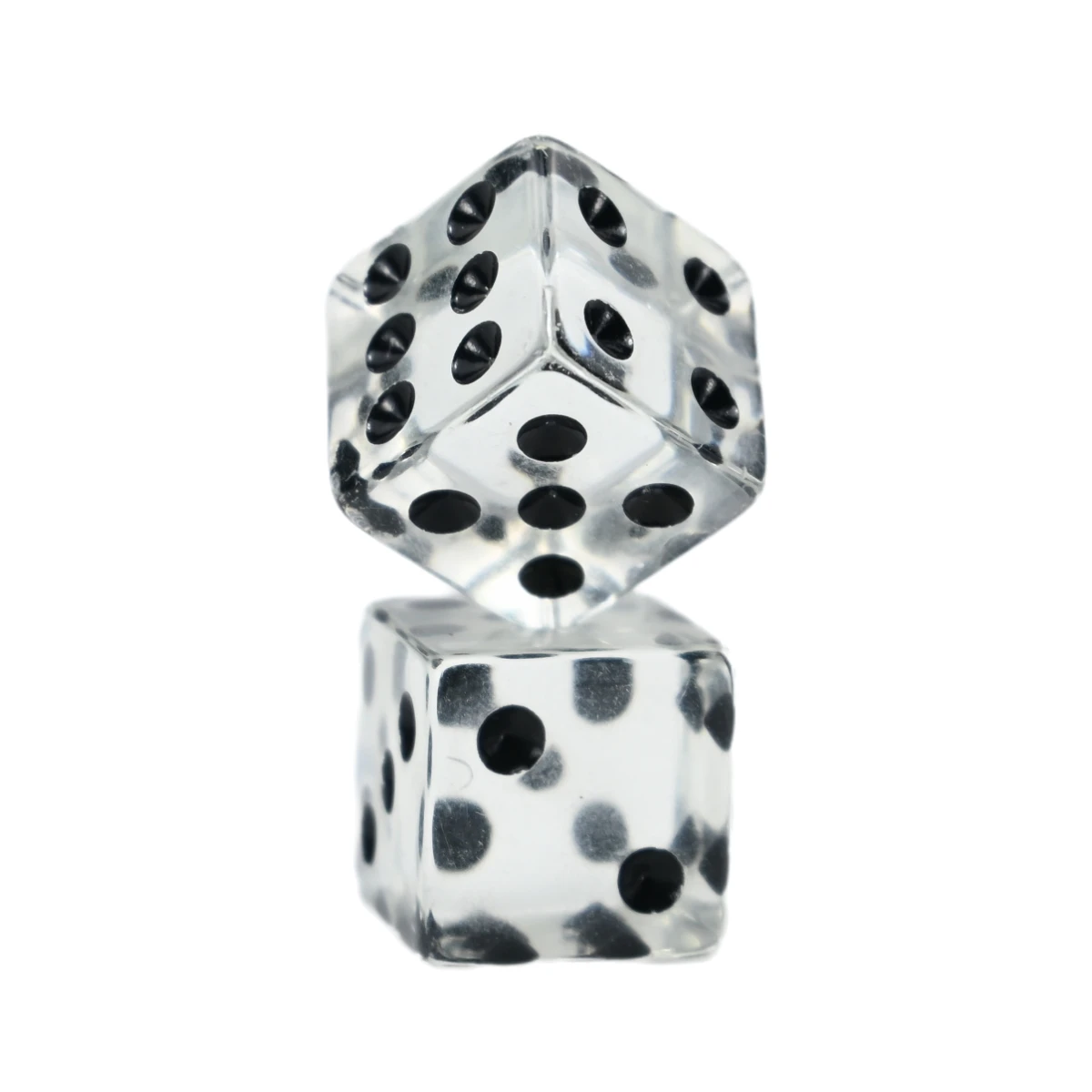 Custom Personalized Engrave Printed Logo Transparent Poker Games Point Dice Set 16Mm Resin Acrylic D6 Casino Adult Dice Set