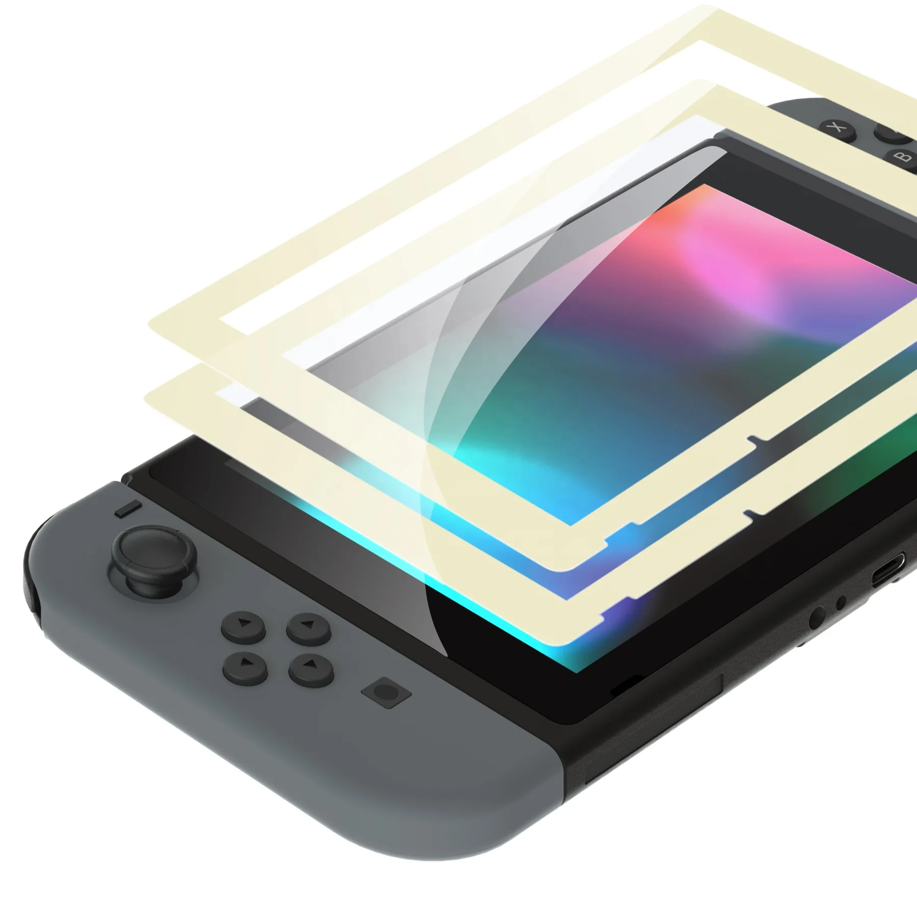 Extremerate 9H Super Tough Anti-Scratch Screen Protection Tempered Glass Protect Film Screen Guard For Nintendo Switch Console