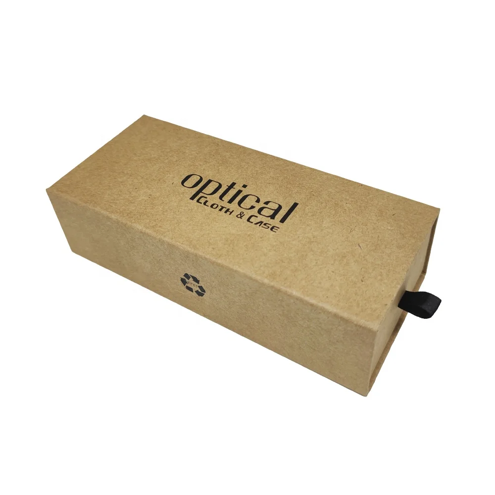 In Stock Wholesale  Recycled Craft Paper Box Recycled Glasses Case Eyewear Protective Eyeglasses Cases