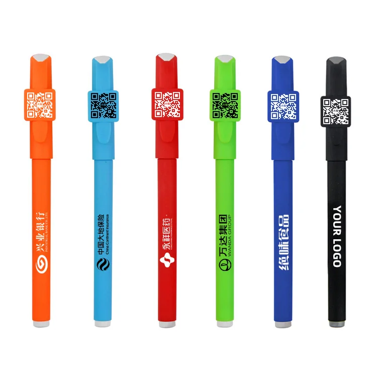 BKS Professional customization pen with custom logo QR code pen black ink pen with logo qr code
