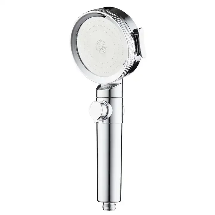 Three Functions Flowing Adjustable Big Size Rainfall PP Cotton Filter High Pressure Shower Head with Water Stop Button