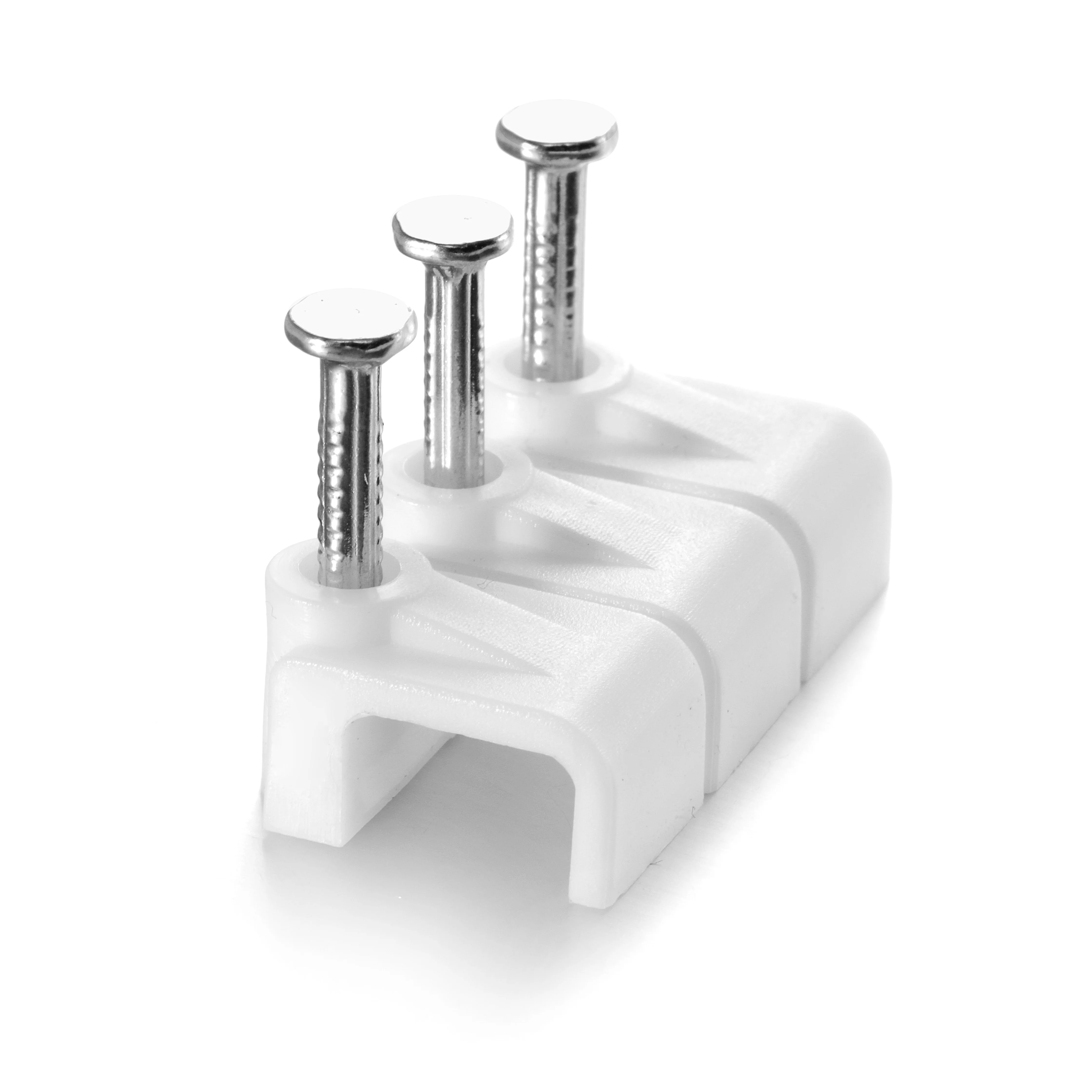 cable clips for twin flat cables ,with concrete nails ,round type 4mm-16mm