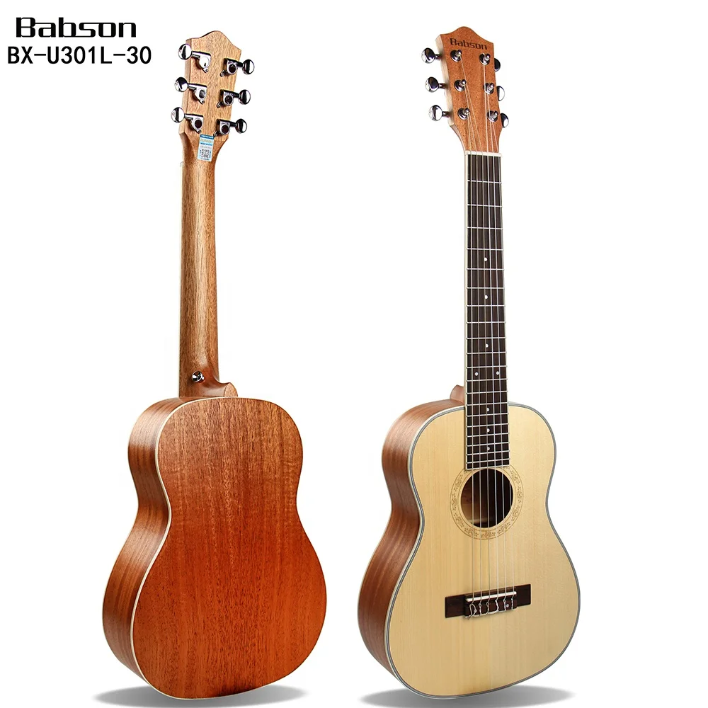 baritone size wooden ukulele china Factory 30 inch 6 strings guitarlele small guitar