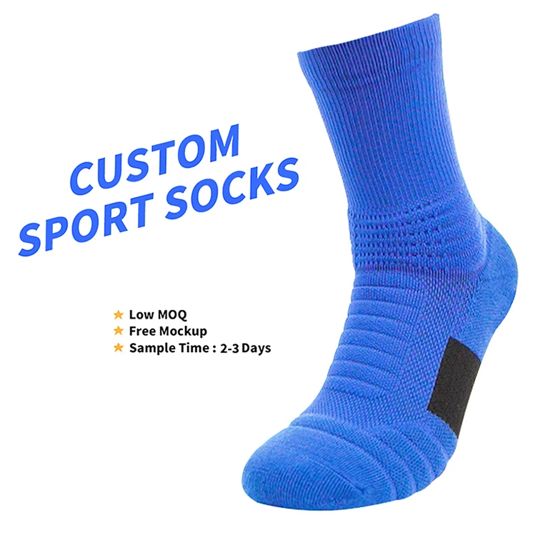 Low moq design custom mens sports socks high quality ribbed cotton unisex tube socks custom logo athletic crew socks
