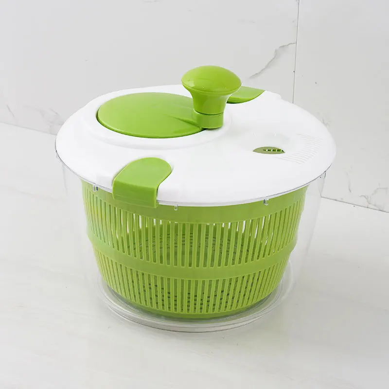 DD1106  Quick Dryer Kitchen Manual Drying Basket Box Double Layer Leafy Vegetable Fruit Washer Large Salad Spinner
