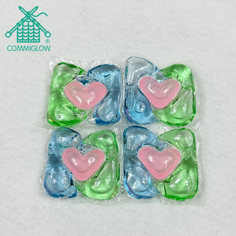 COMMIGLOW  Home laundry detergent pod gel water soluble film deep cleaning power delightful fragrance enzymes