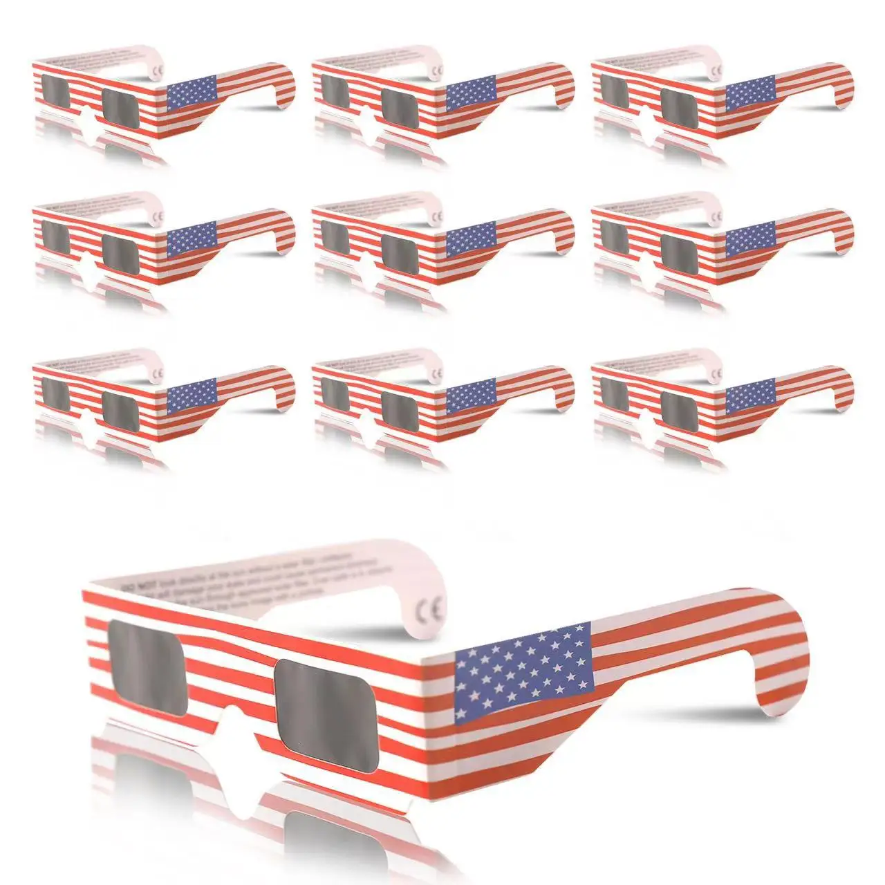 ISO CE Solar Total Solar Eclipse Glasses Solar Eclipse Viewing Mirror 3D Paper Eclipse Glasses