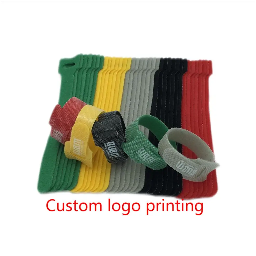 6 Inches Black Reusable Hook Loop Cable Ties Adjustable Cord Straps Cable Organizer Self Gripping Hook Loop Cable Tie Management