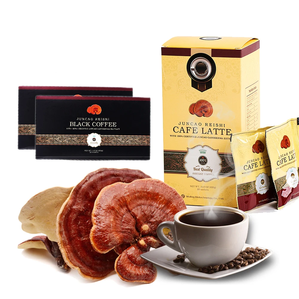Black coffee ganoderma lucidum organic lingzhi reishi extract healthy
