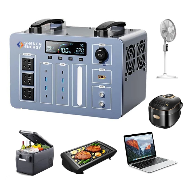 mobile mini solar generator portable 4000w power bank charging jump starter power station system for outdoor camping