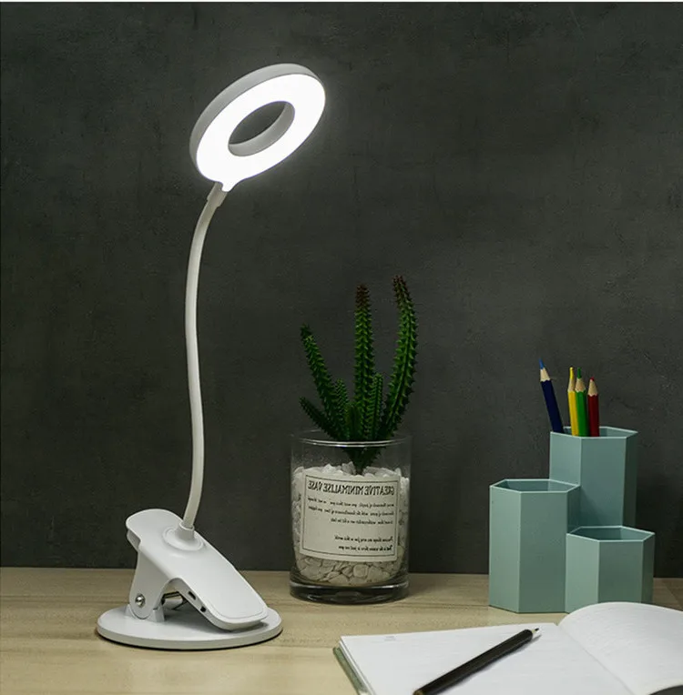 USB charging desk lamp Touch switch to Eye protection learn reading led Clip table lamp 5W 1250mAh