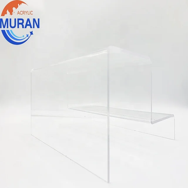 Clear Acrylic Wallet Display Stand 3 Layers Transparent Acrylic Purse Stand Holder Perspex Purse Display Holder Rack