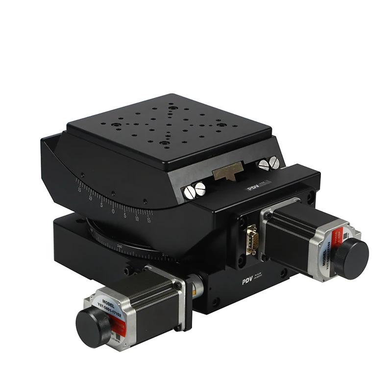 Electric Two-Dimensional Stage Motorized Rotary Stage And Angle Stage Are Used In Combination