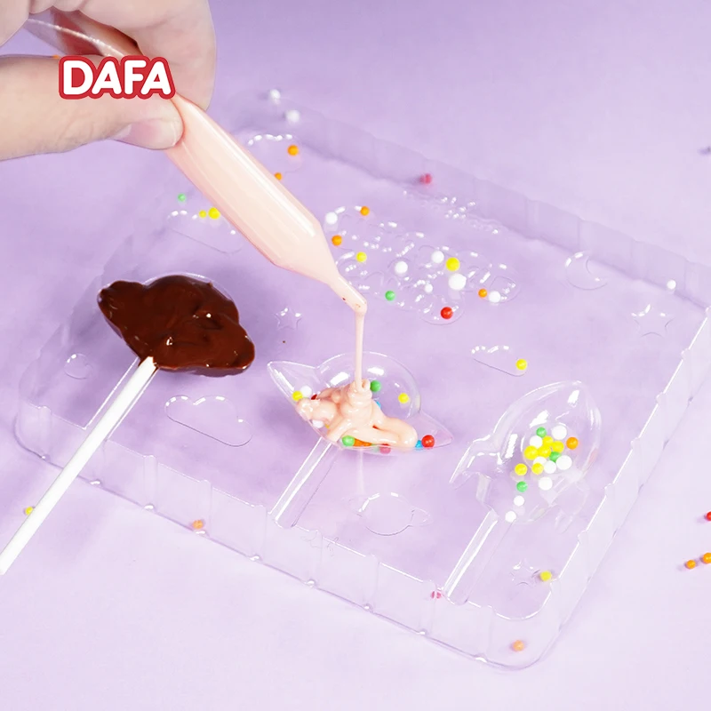 Высококачественные креативные Конфеты DIY серии космический корабль с молочным шоколадом джемом закуски