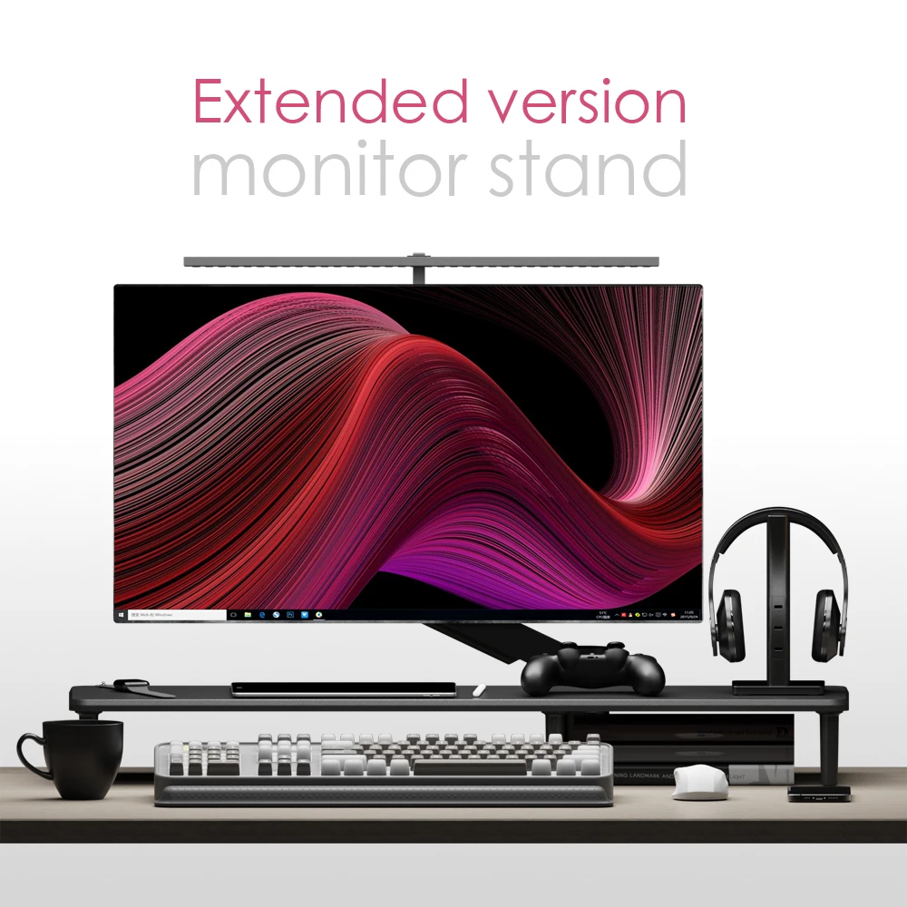 NEW Hot Sale Extended wood Display monitor stand TV  Computer gaming Shelf Monitor Stand Risers