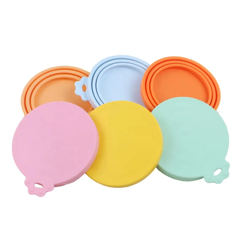 Manufacturer direct sell reusable 3 in 1 Storage Container Cover Silicone cat dog pet food can cover