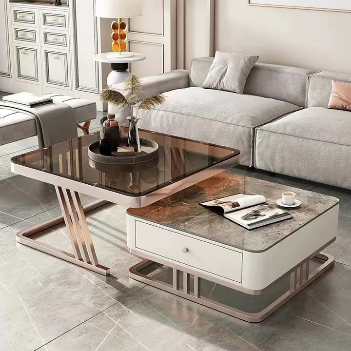 Luxury coffee table combination, simple and modern mini sofa side table, living room coffee table combination