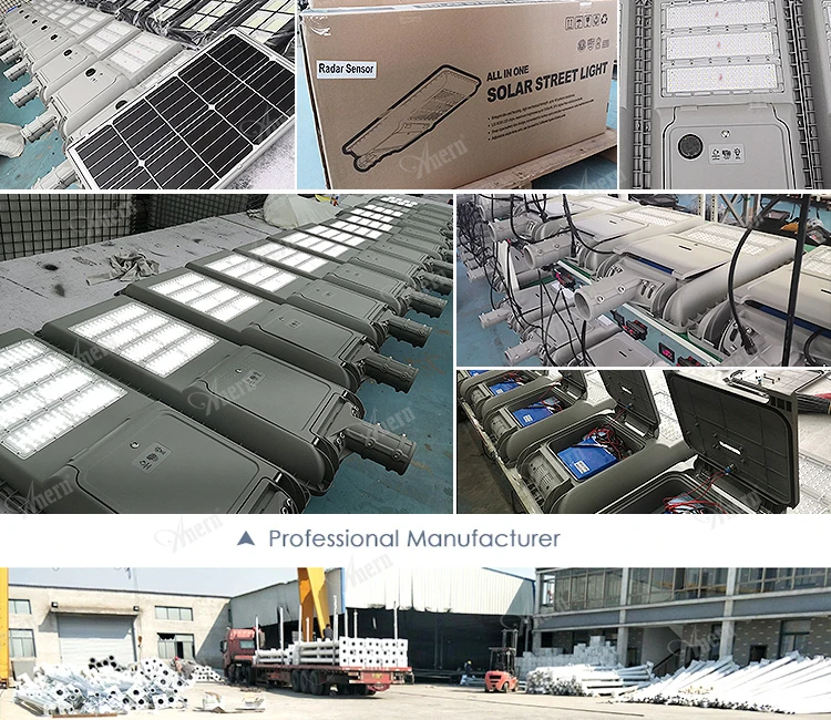 Anern high configuration integrated 80w all in one solar street light with camera