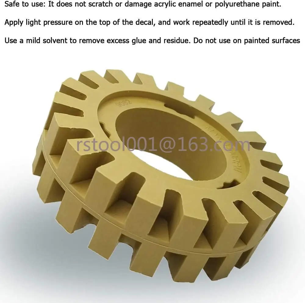 4 inch Rubber Eraser Wheel for Decal Pinstripe Double Sided Adhesive Vinyl Decal  Graphics Removal Tool