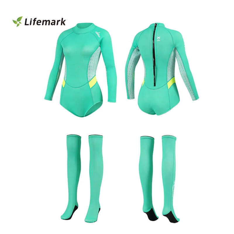 2MM Neoprene Wetsuit Women Keep Warm Swimming Scuba Diving Bathing Suit Short Sleeve Triathlon Wetsuit for Surf Snorkeling
