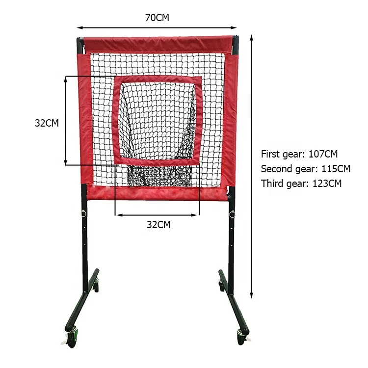 Multi-Sport Adjustable Portable Golf Net 1-Hole Baseball And Softball Practice Net With Wheel