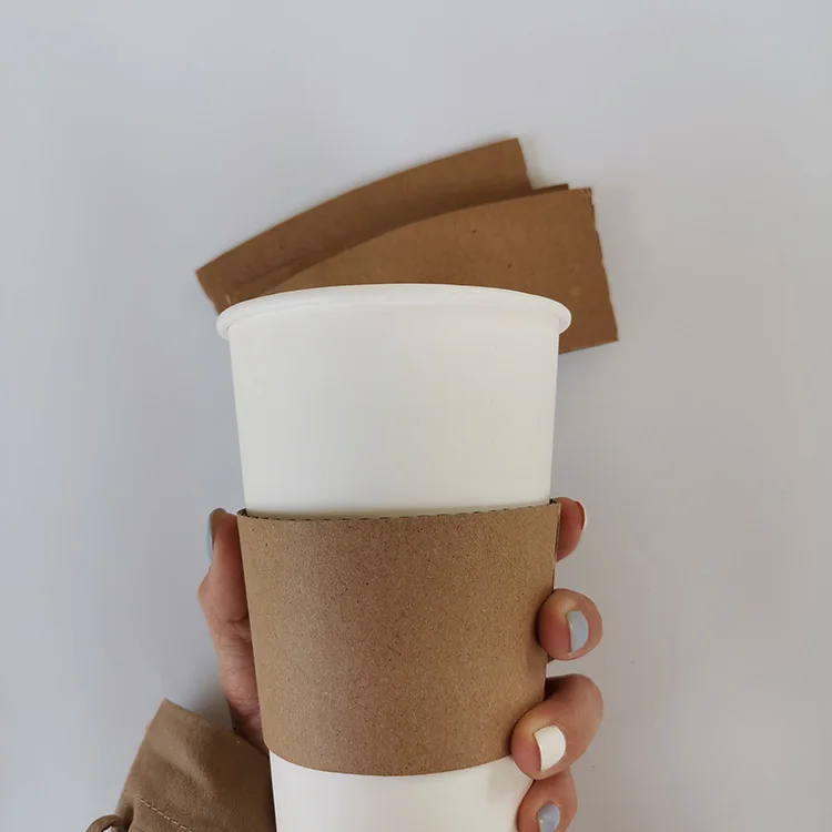 Cup sleeves for cold drinks custom hot coffee cup cardboard lid sleeves handle thermo ice  coffee cup sleeve kpop