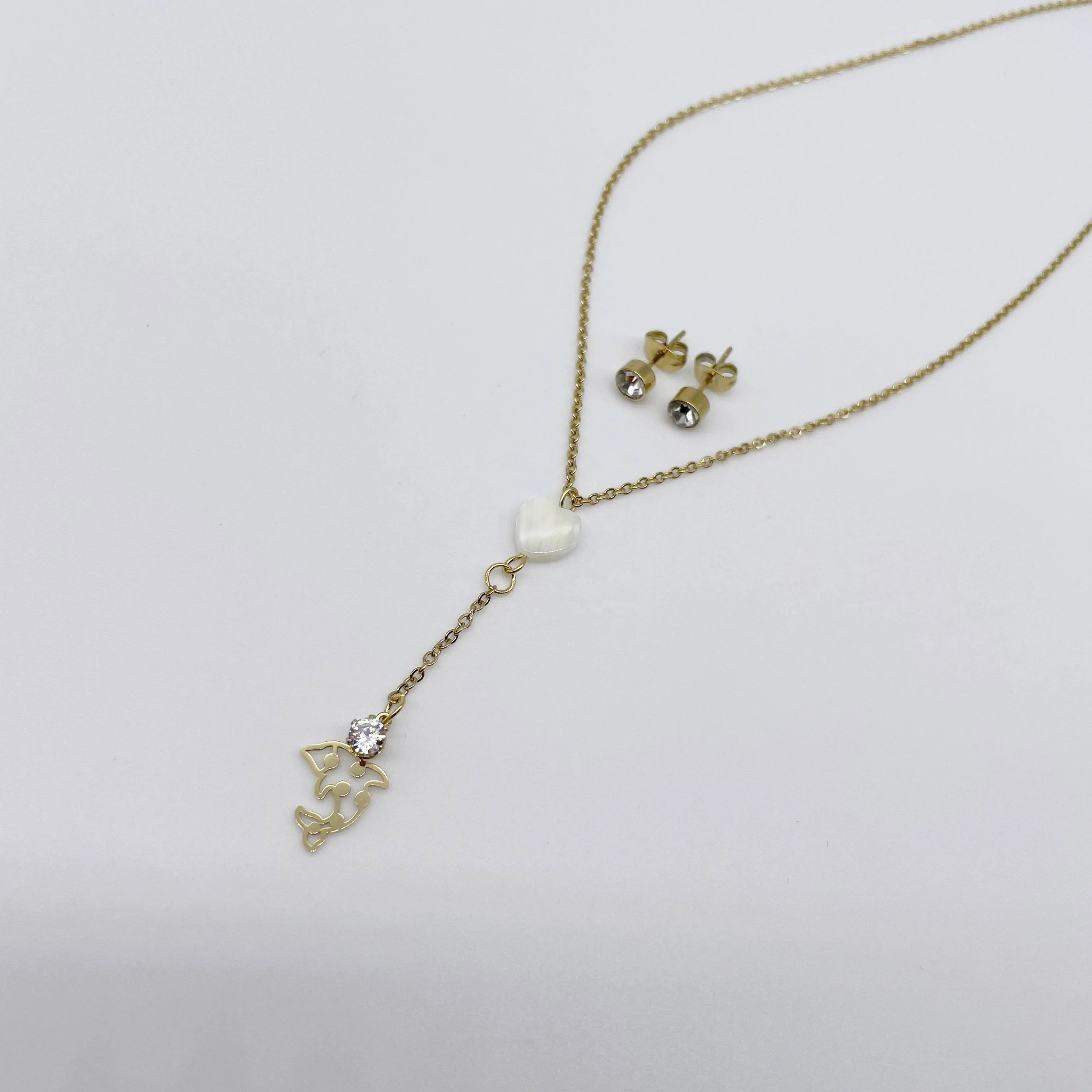 Women Bridal Zirconia Stainless Steel Acero Inoxidable Joyas Mayor 18k Gold Dubai Jewelry Sets