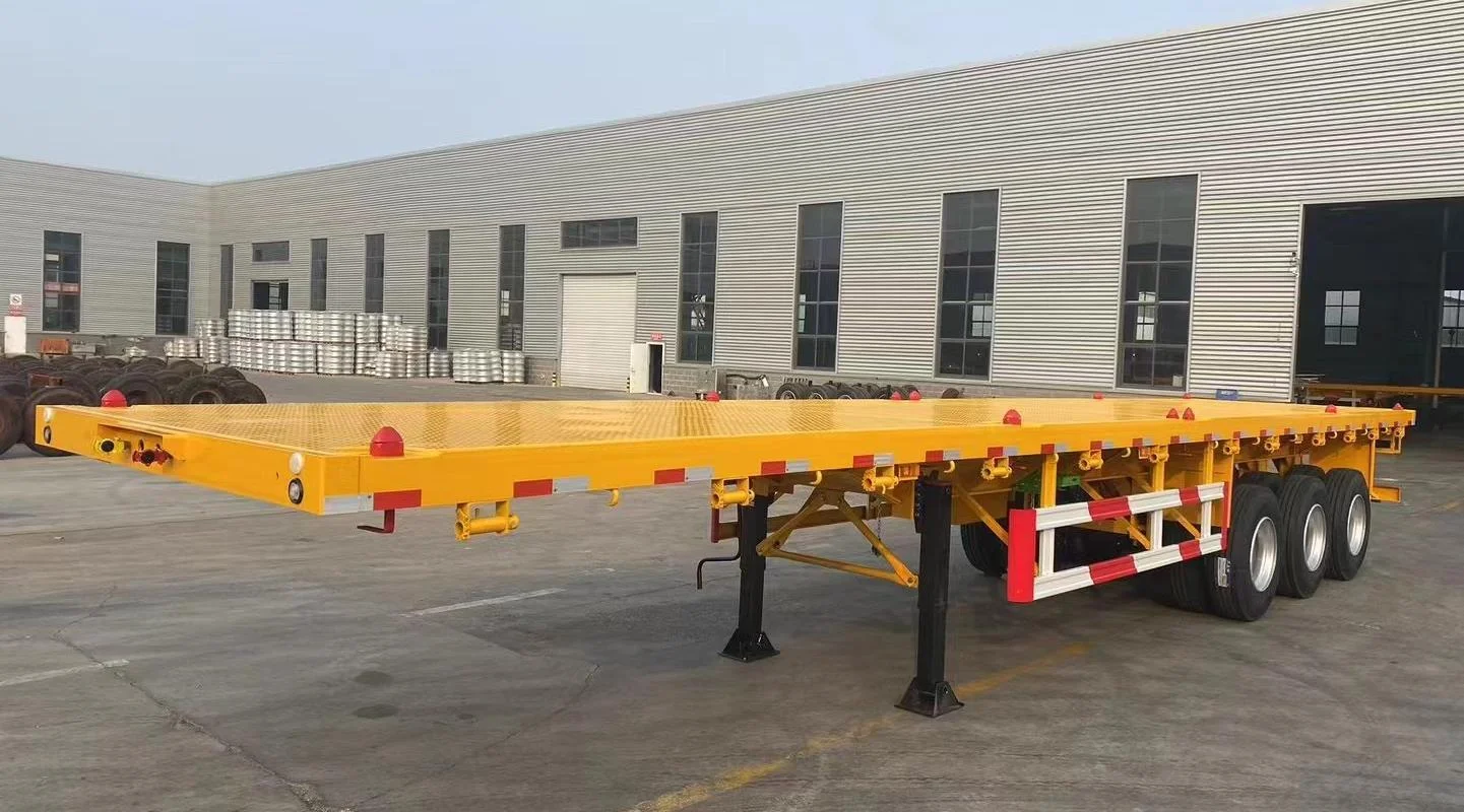 Best Price 30 40 50 Ton 2 3 4 Axles 48 Ft 40 Ft 20 Ft Flatbed Trailer for Sale