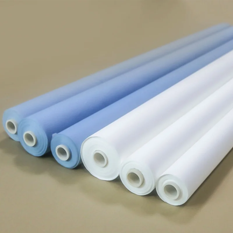 White Blue Non-Woven Fabric Cleaning Roller Cloth Customizable Dry Wet Cloth for HDB Komori Machine Printing Materials