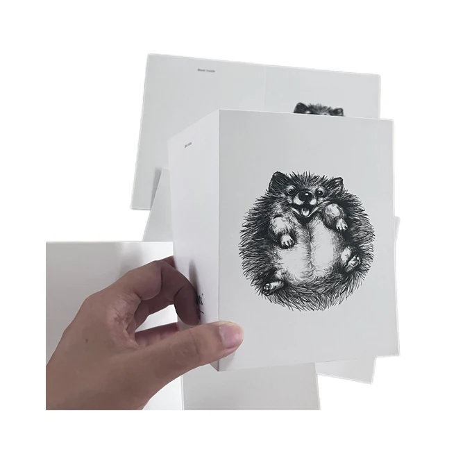 Custom thank you card for small business with logo high quality ivory card paper CMYK printing