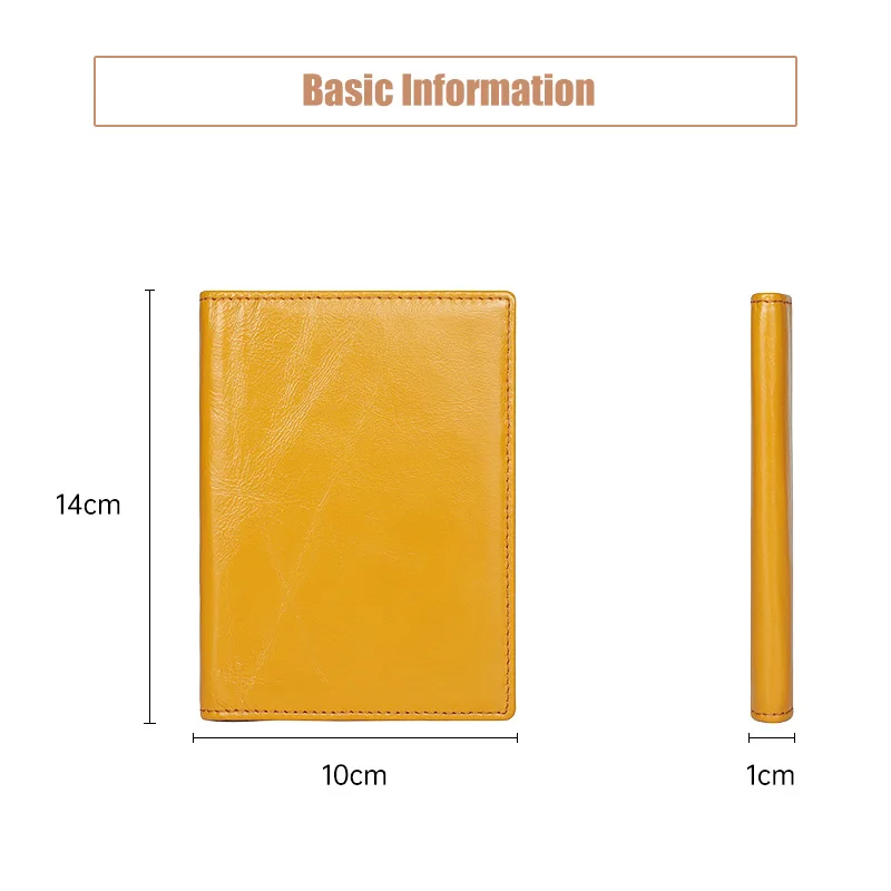 Cowhide vintage boarding card leather passport holder passport bag passport book wallet card bag