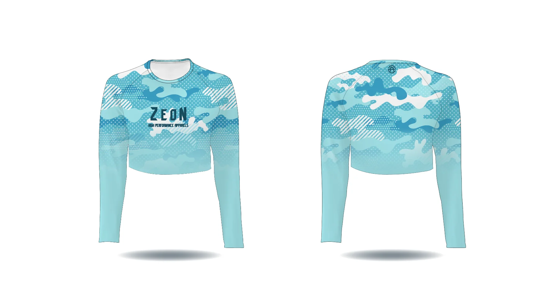 custom your own design red camo performance sports long sleeve womens ladies girls t shirt crop top fishing shirts