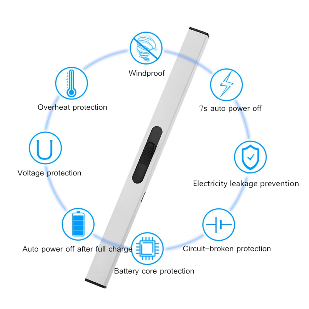 Cheap rohs safety lock automatic arc electric usb rechargeable lighter
