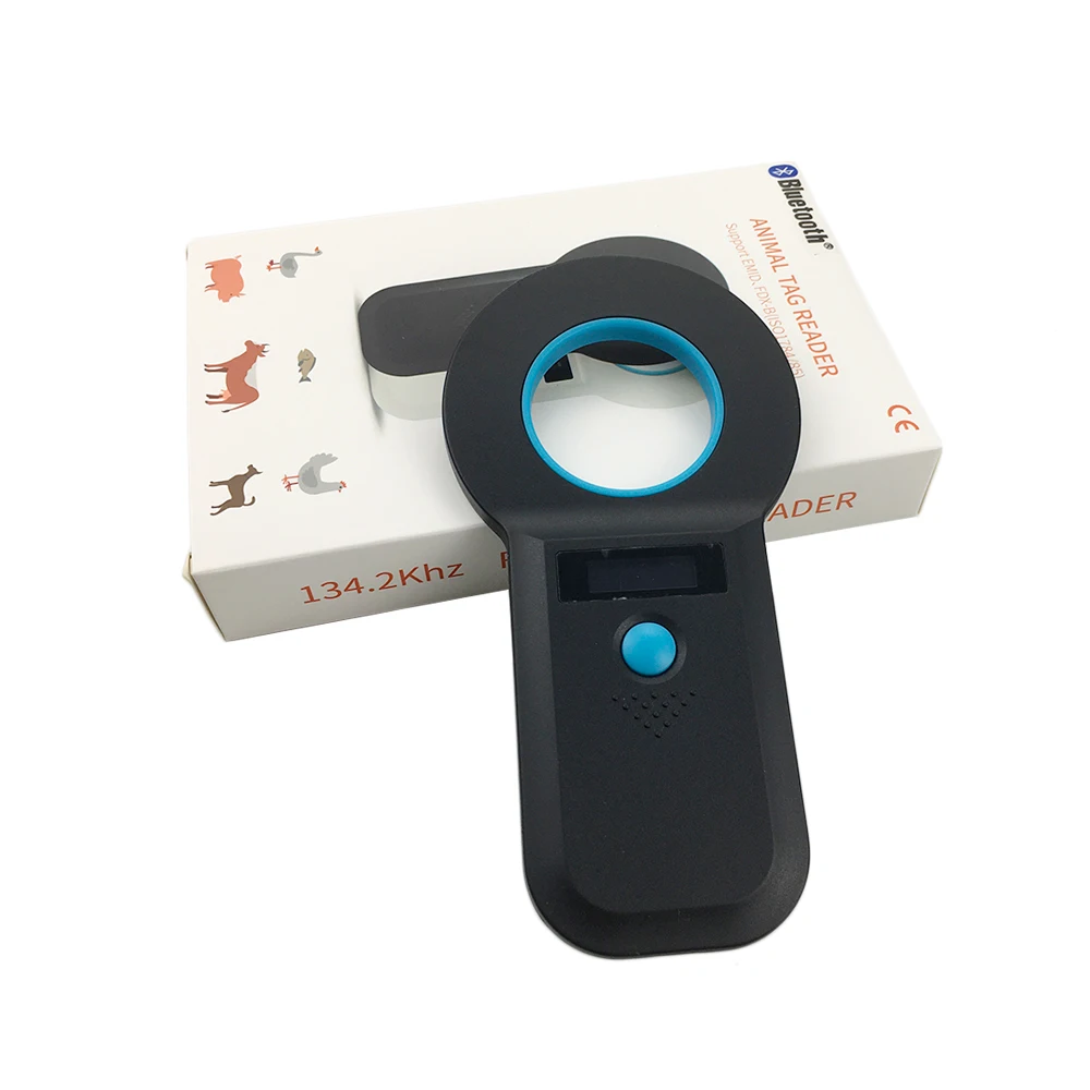W90B 134.2Khz Animal Chip ID Microchip Scanner ISO11784/5 Handheld RFID Tag Reader Dog Cat Pet