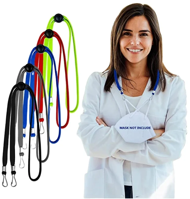 Adjustable Length Face M ask Mascara Lanyard  Handy & Convenient Safety M ask Holder Comfortable Around The Neck Rest& Ear Saver