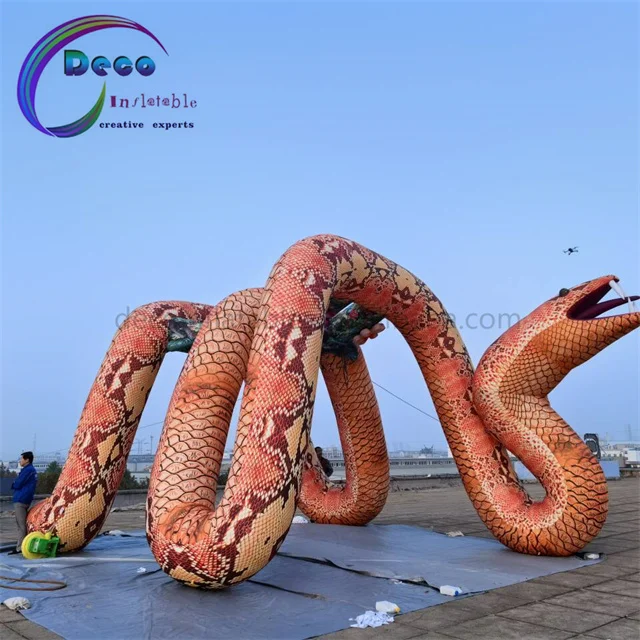 Giant Inflatable Snake Balloon Outdoor Advertising Inflatable Costume for Parties and Events Includes Blower