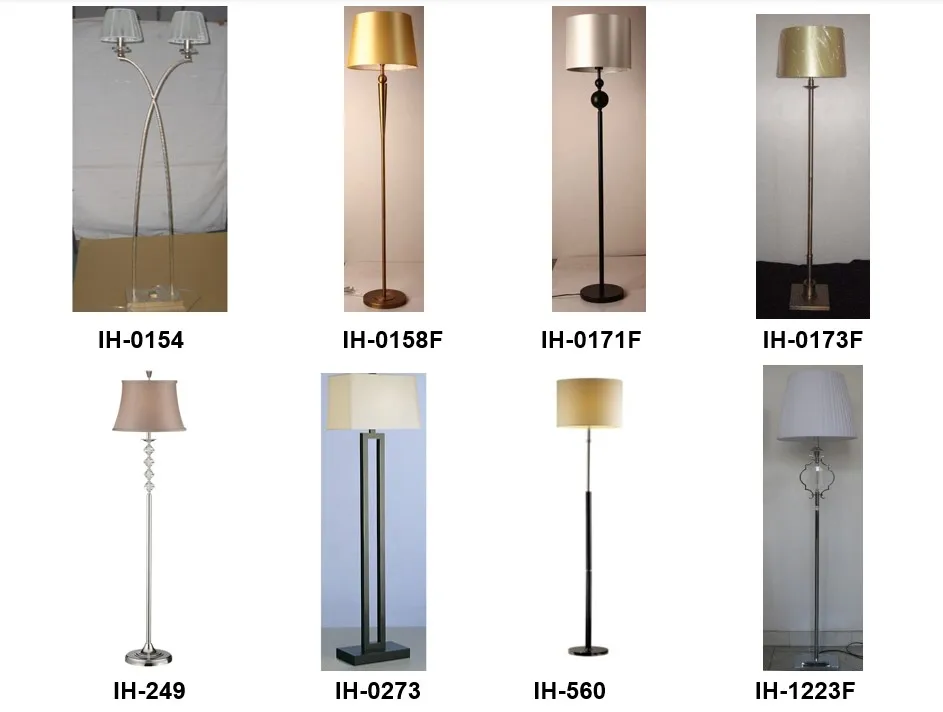 luxury adjustable  crystal floor standing floor lamp