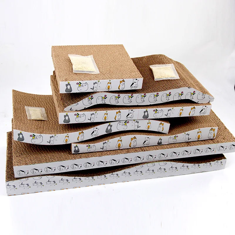 Best Selling Multi  Design Cat Scratcher Cardboard With Catnip