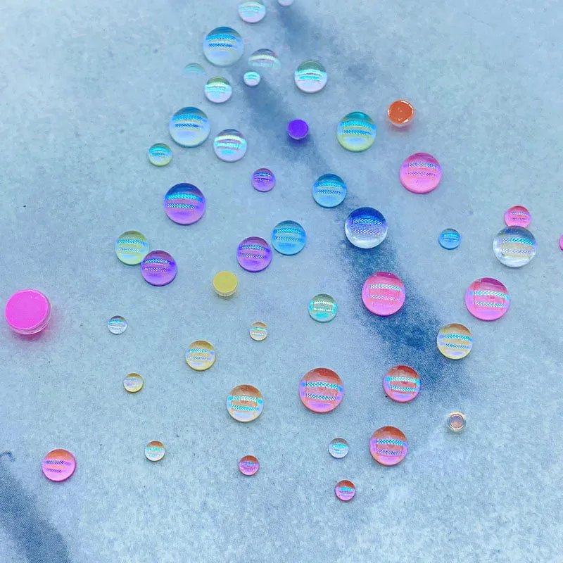 Factory wholesale Mermaid Tears Beads Nail Stone Mix Size Non Hotfix Glass Flatback Kits Rhinestones