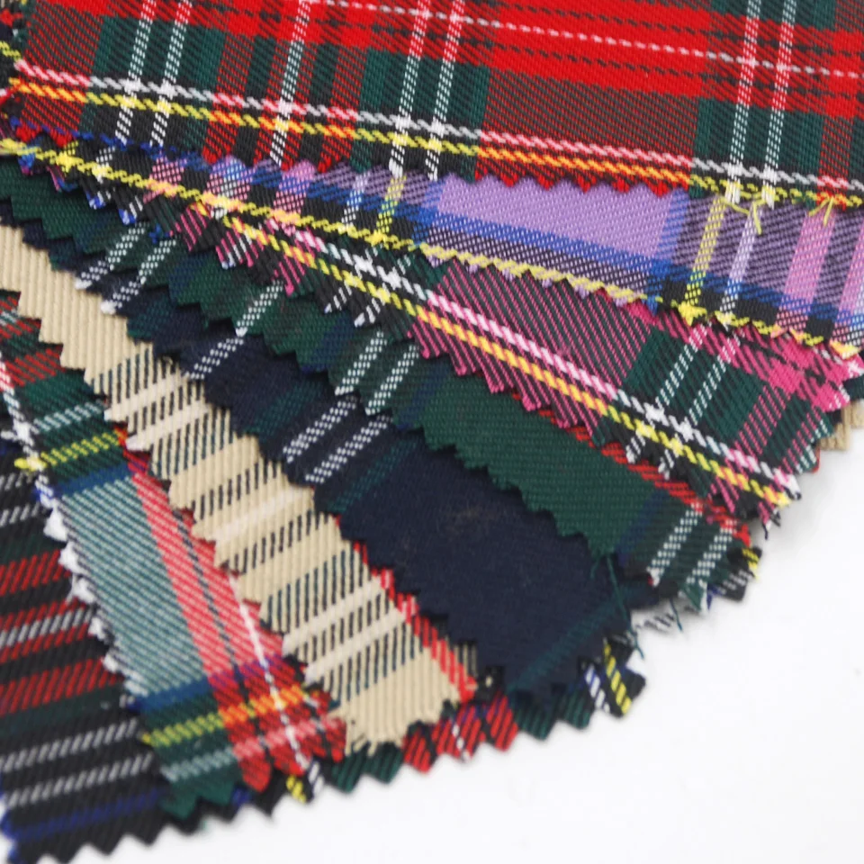 XH-CW-21220-1 школьная форма поли Новые тенденции крашенная в пряже Soft Touch оптовая продажа проверяет ткань