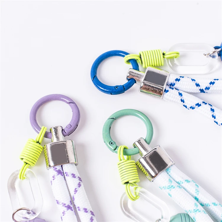 Креативный переливающийся шнур-брелок карабин кольцо для ключей рюкзака подвесные аксессуары подвесной шнур оптовая продажа