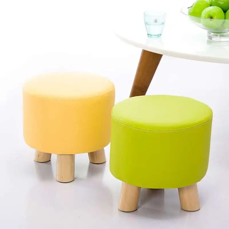 Modern Living Velvet Small Ottoman Pouf