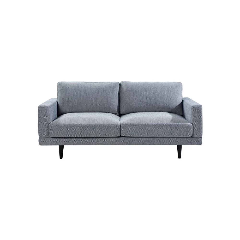Modern Simple Design Hotel Custom Knockdown Upholstered Blue Fabric Leisure Velvet Chesterfield Sofa 2 Seater Apartment