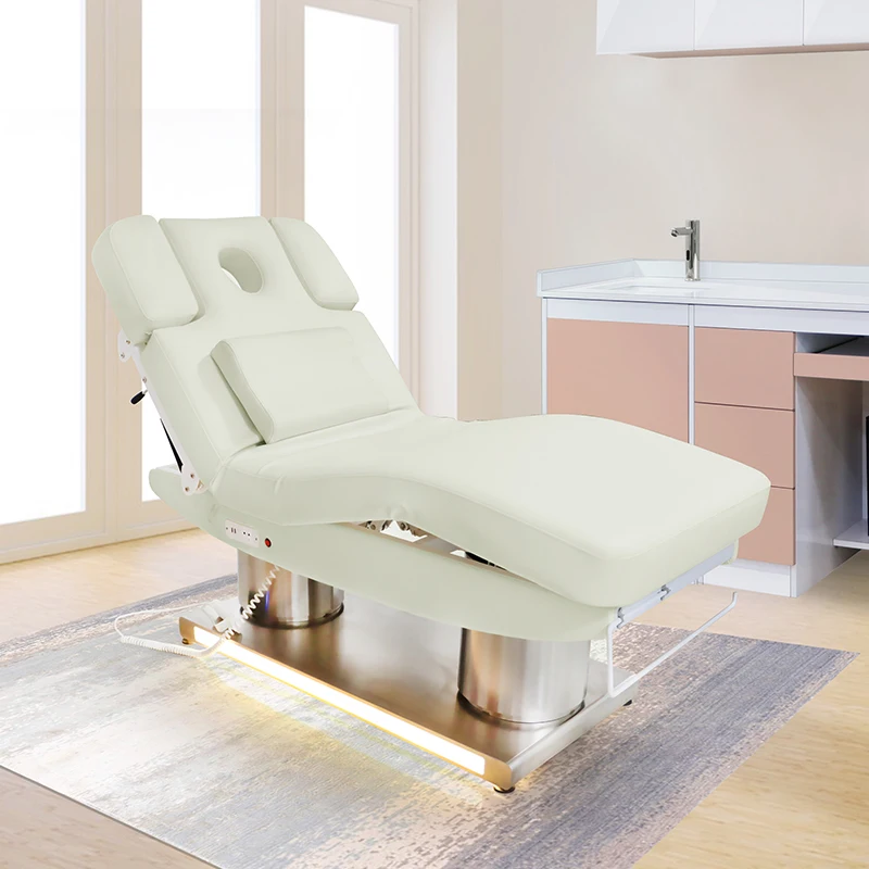 Yimmi Beauty Salon Furniture 4 Motor Large bearing capacity Spa Massage Facial Treatment Bed Electric Massage Table Bed
