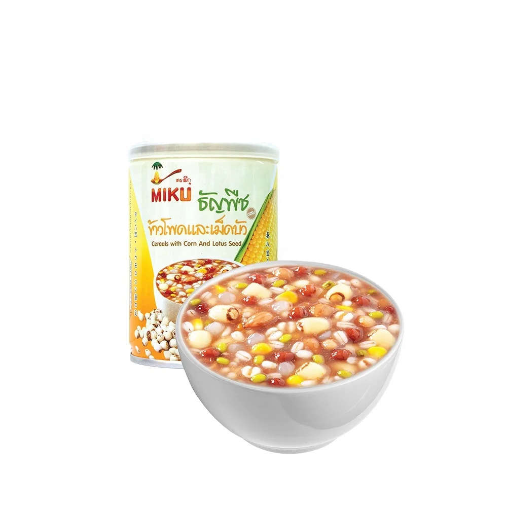 MIKU Instant Grain Cereal Breakfast Porridge with Corn and Lotus Seed Dessert Keto Diet Vegan Halal