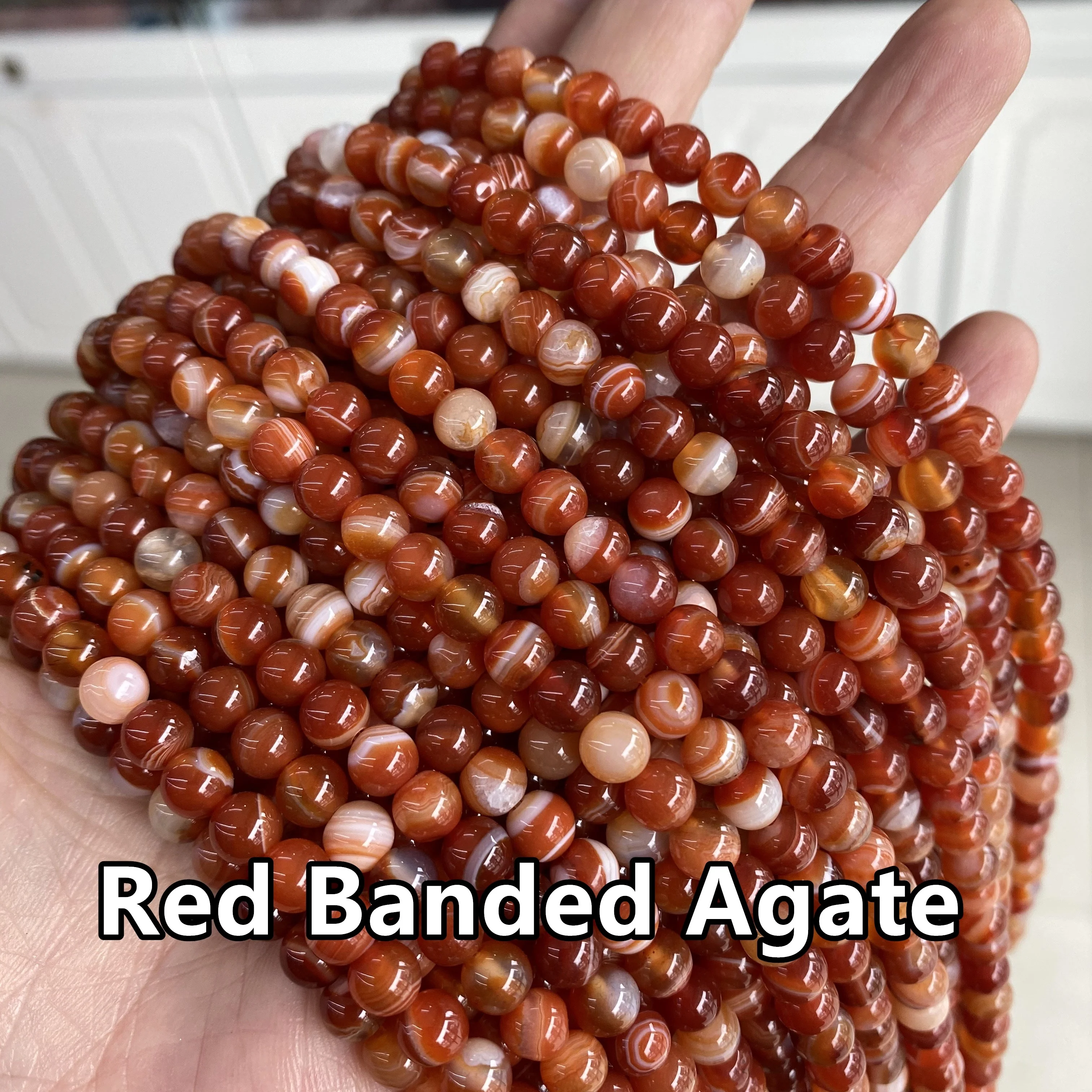 AAA Carnelian 4/6/8/10/12/14mm Natural Stone Loose Round  Red Agate Beads Carnelian
