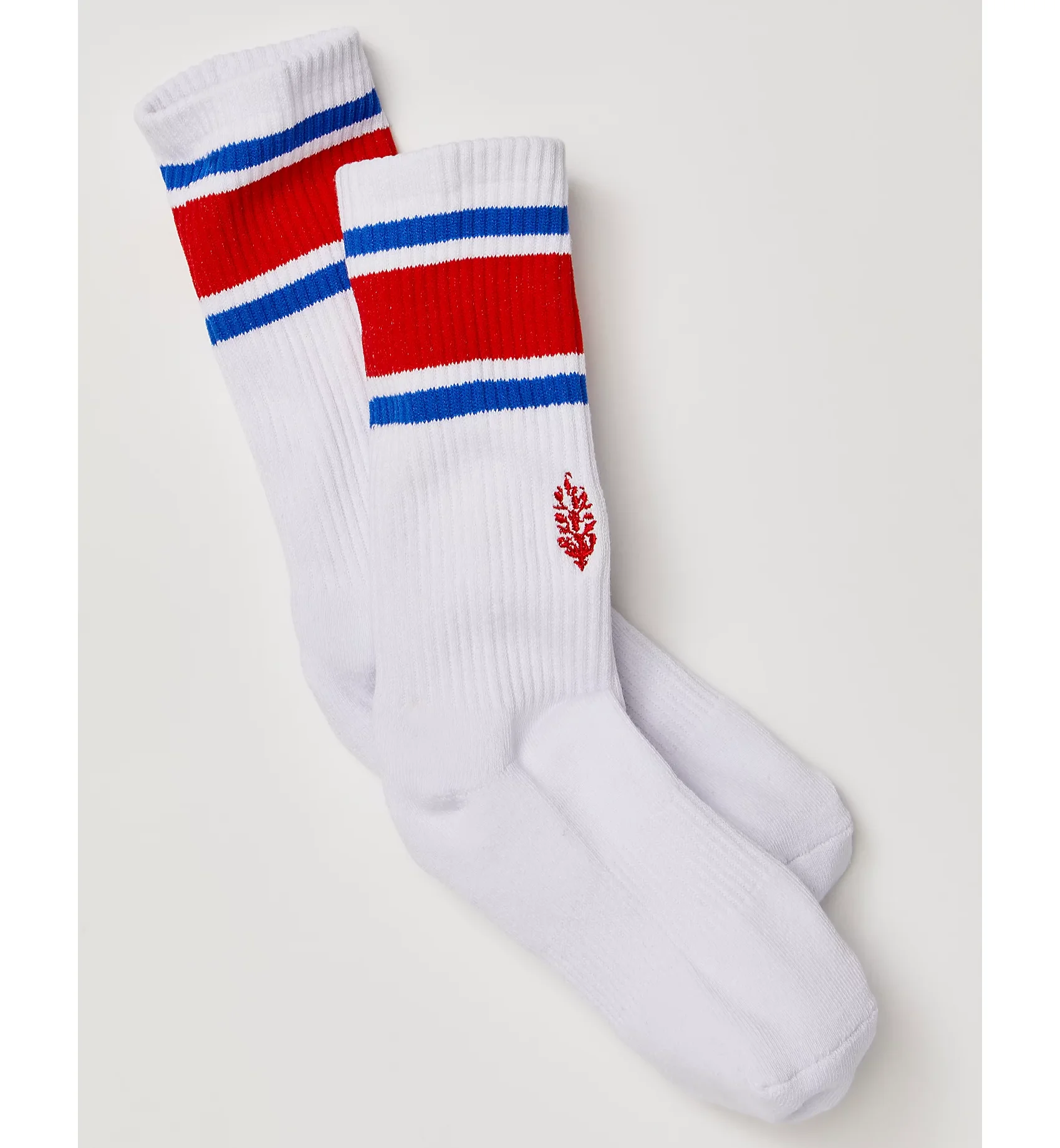 Wholesale Royal Blue Cotton Seamless Sport Tube Embroidery Logo Crew Socks