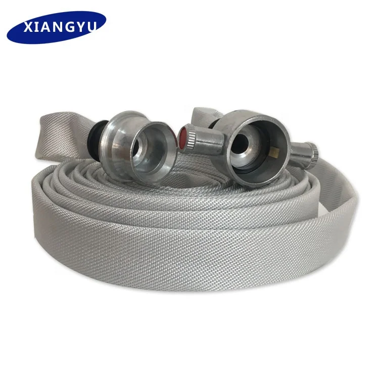 high pressure fire fighting marine hose pu lined canvas fire hose with quick coupling
