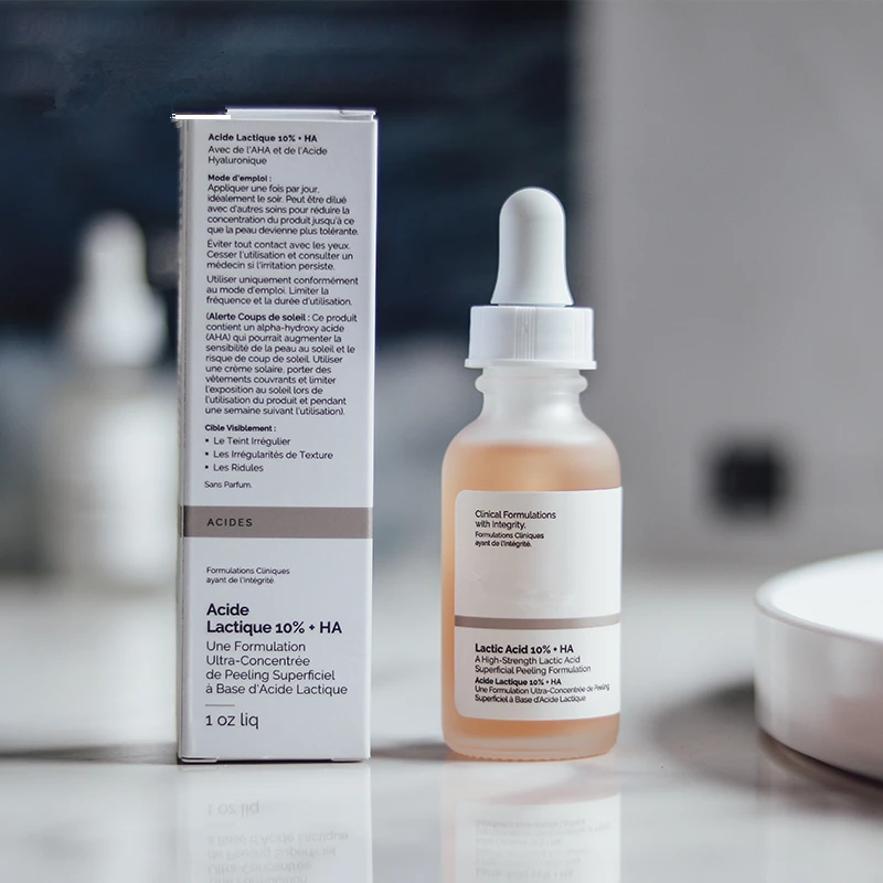 Средство для очищения лица от акне и молочной кислоты 10% + HA A высокопрочная формула для поверхностного пилинга с молочной кислотой 30 мл Праймер для макияжа