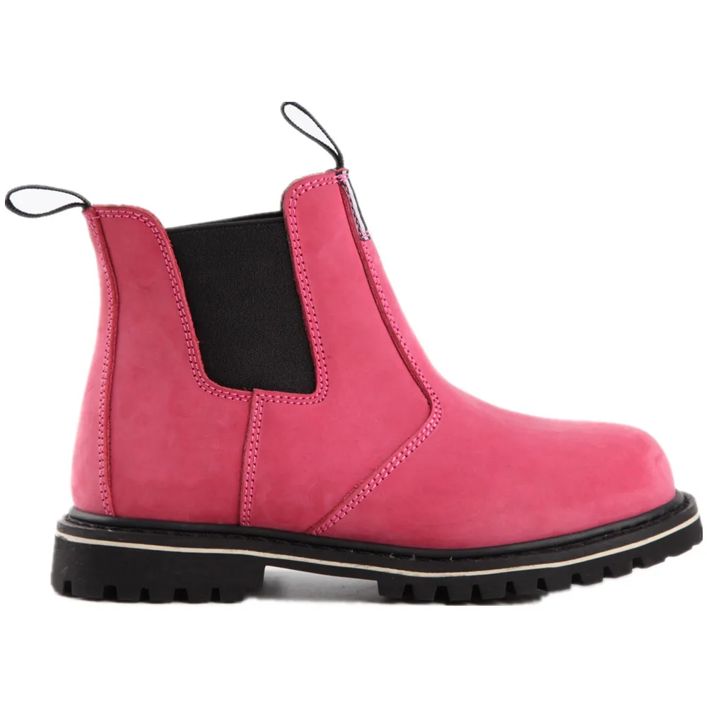 Morning Glory Footwear Pink  Leather Rubber Sole Goodyear Construction Fashion Dealer Boots